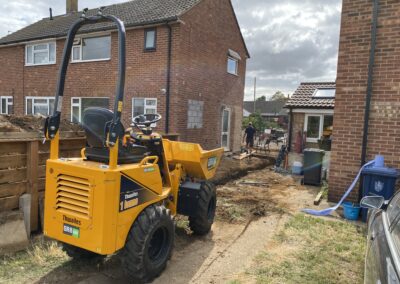 During foundation excavation using The Mini Digger Guy's mini digger and driver hire service